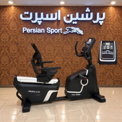 دوچرخه ثابت پشتی دار باشگاهی iron life